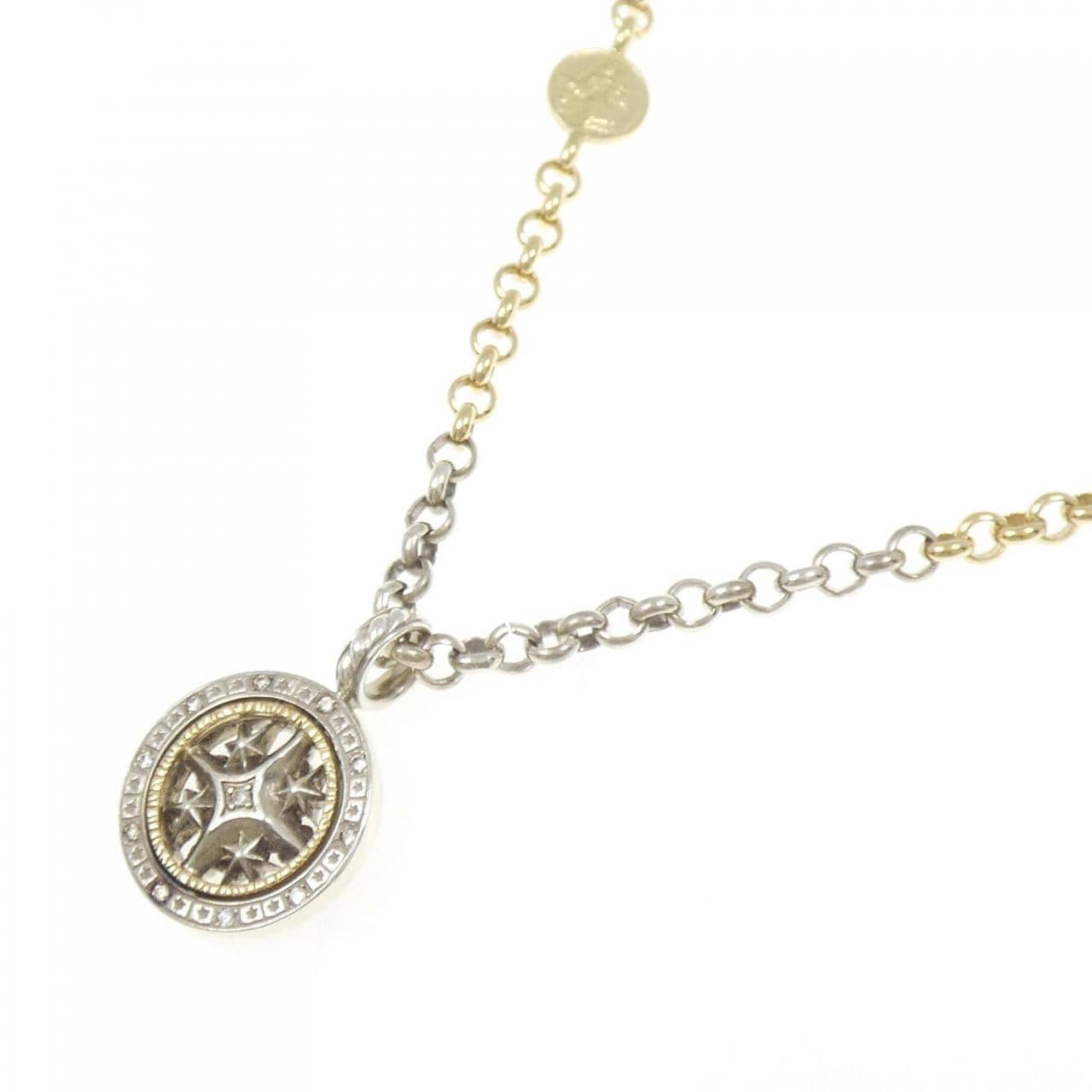 エスジェーエックス 750YG/925 ネックレス 0.07CT