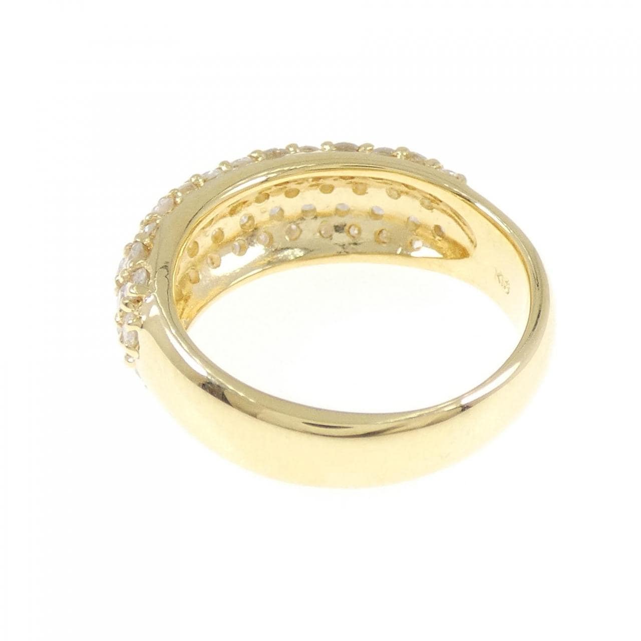 K18YG パヴェ ダイヤモンド リング 1.50CT