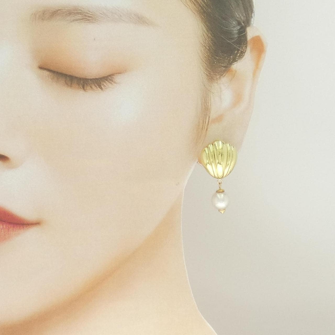 K18YG アコヤパール ピアス 8.6mm