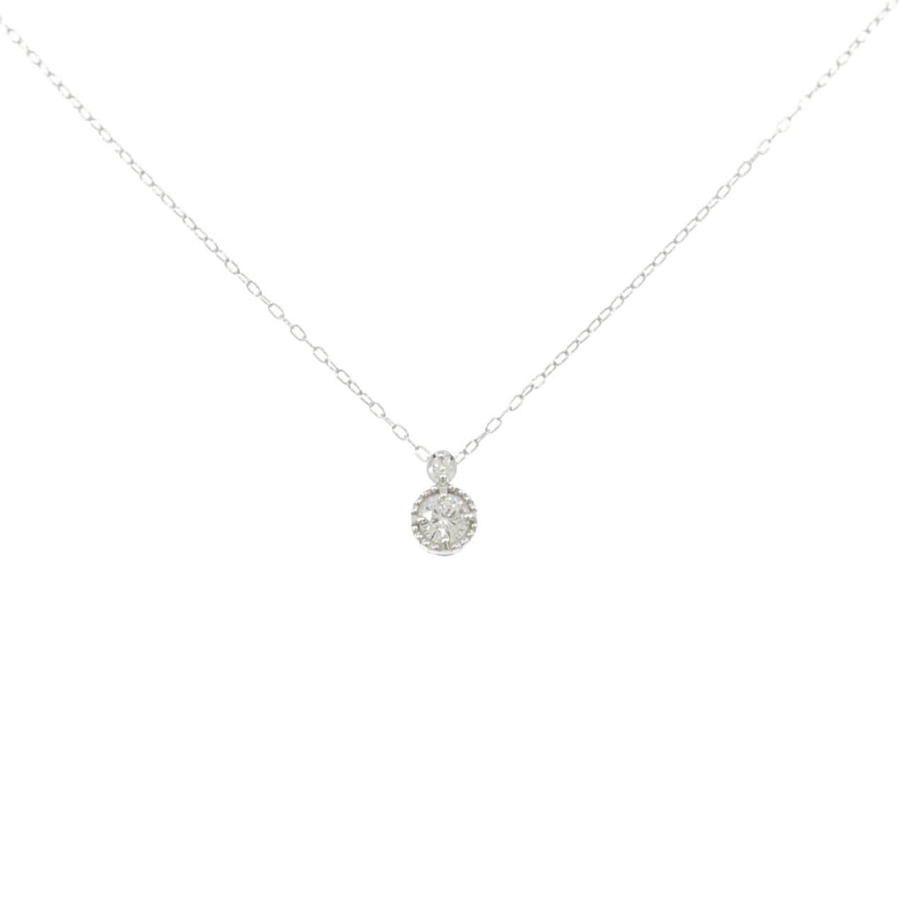 K18WG ダイヤモンド ネックレス 0.15CT
