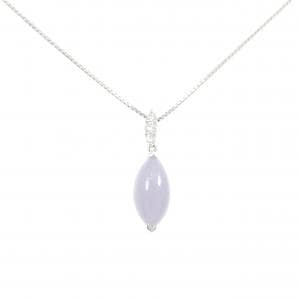 750WG/K18WG ラベンダーヒスイ ネックレス 8.72CT