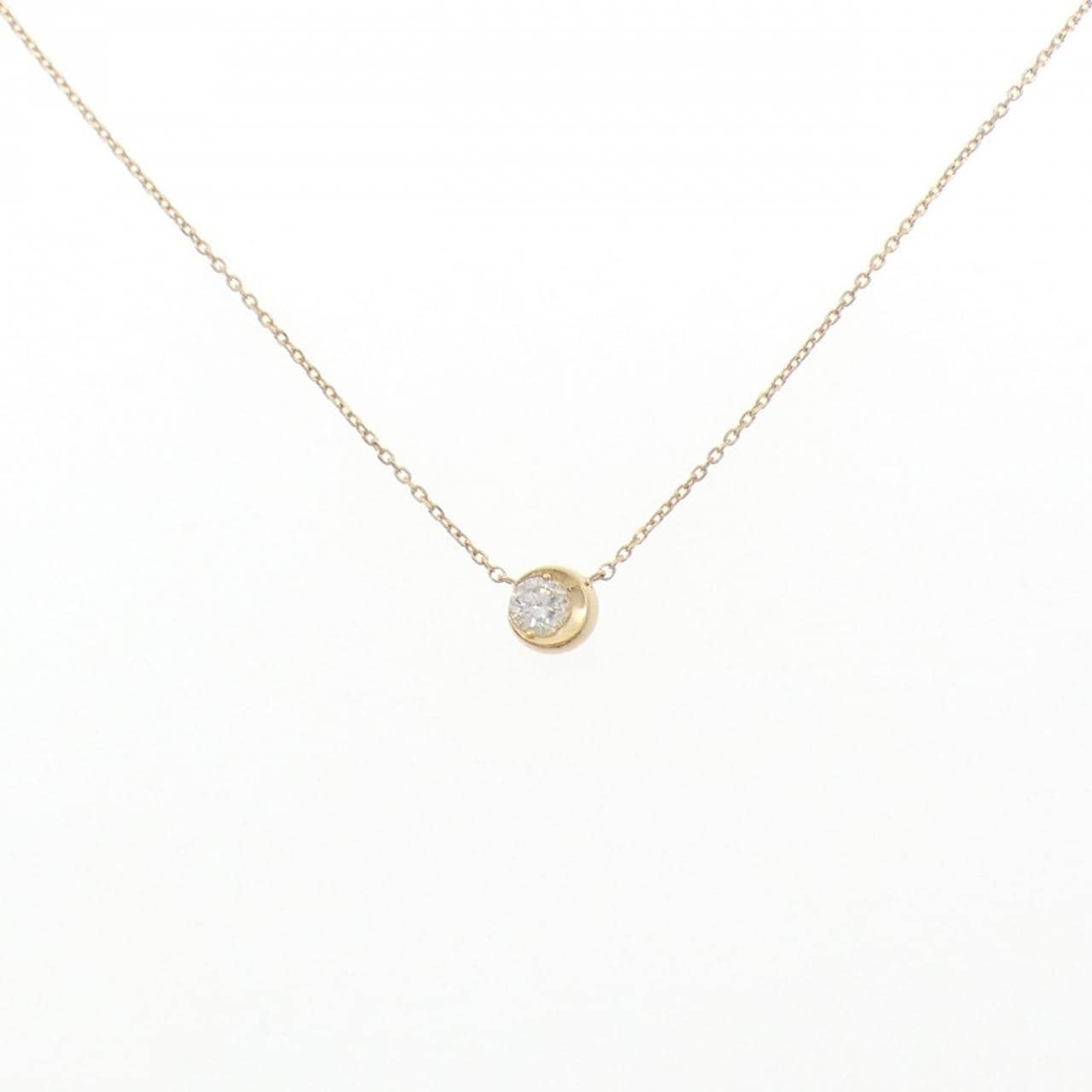 スタージュエリー ムーンセッティング ネックレス 0.14CT