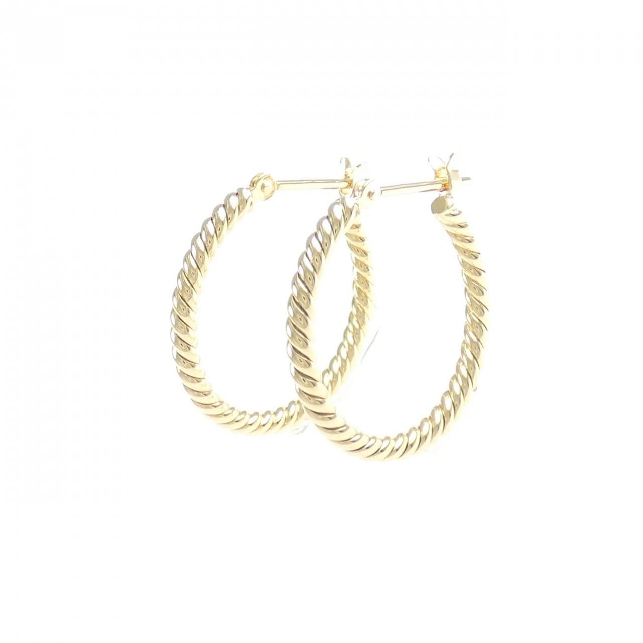 K18YG フープ ピアス