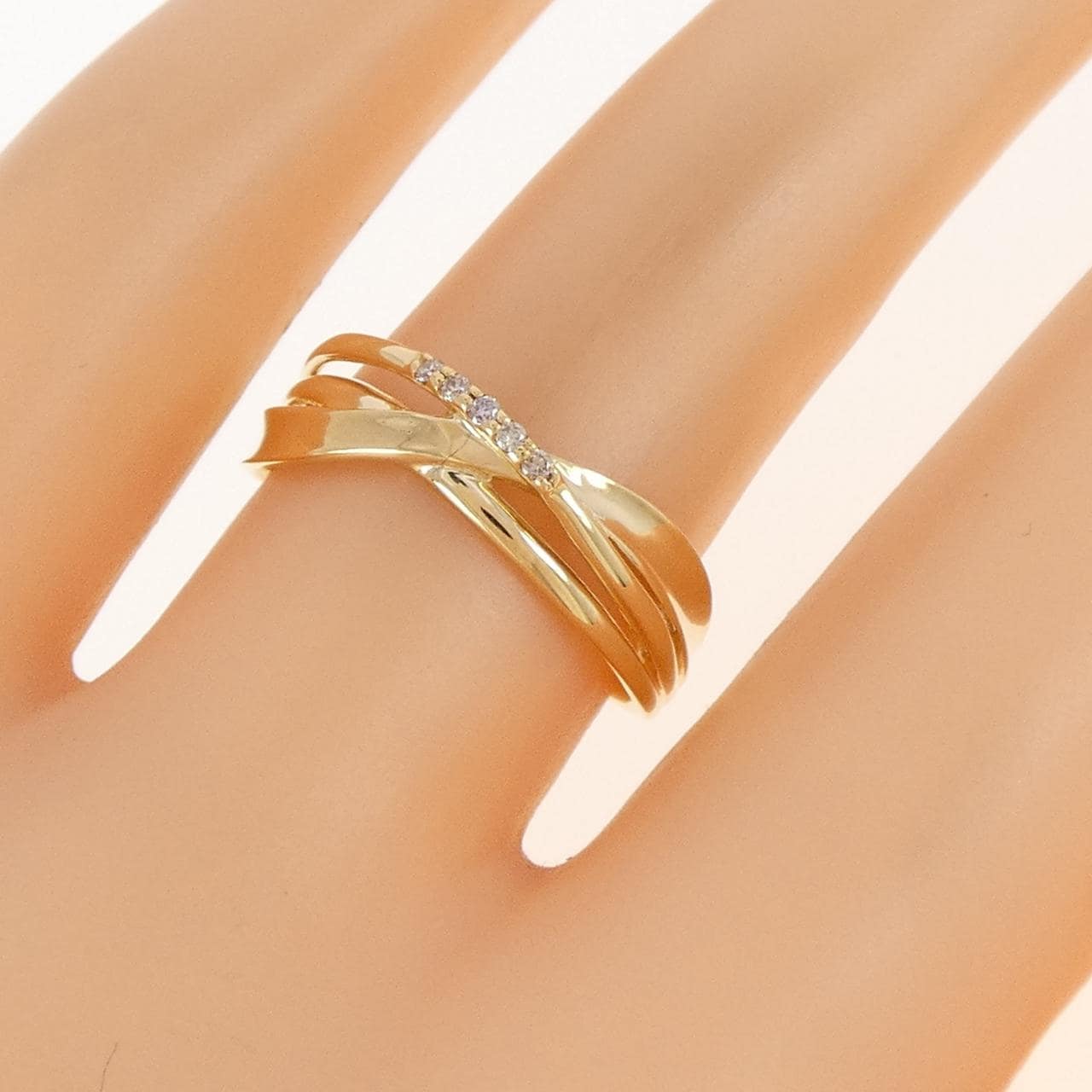 K18YG ダイヤモンド リング 0.03CT