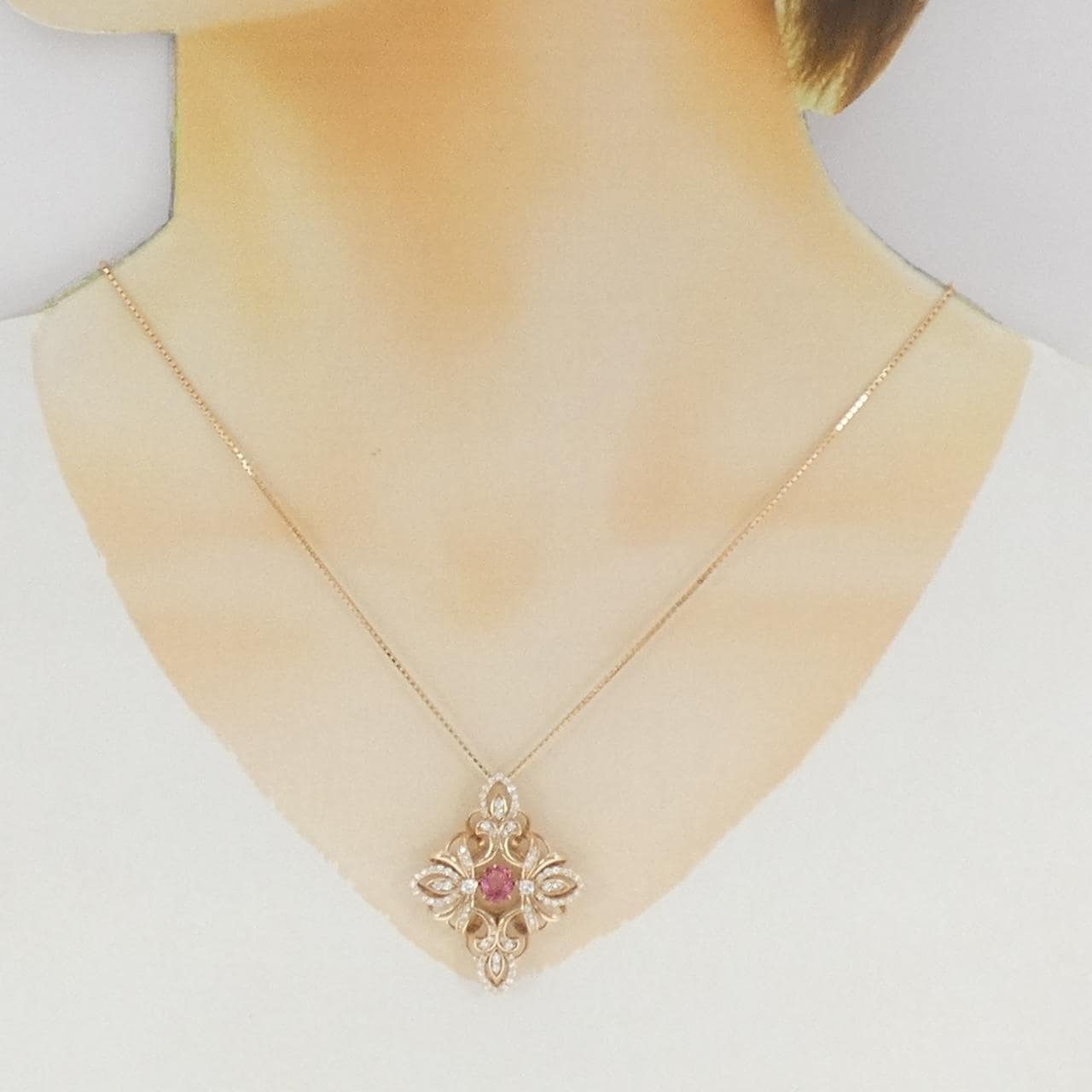 K18PG サファイヤ ネックレス 0.88CT