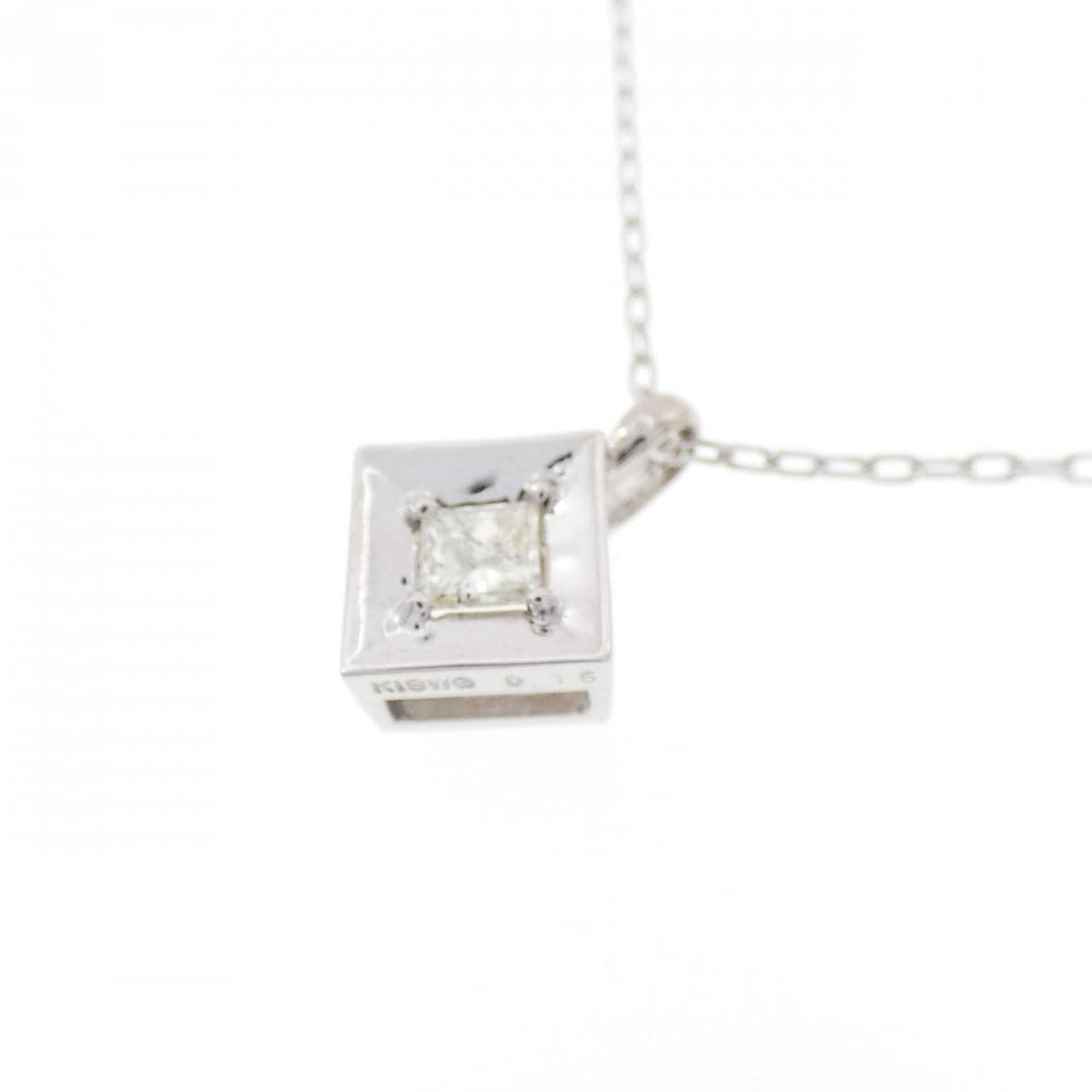 K18WG ダイヤモンド ネックレス 0.15CT