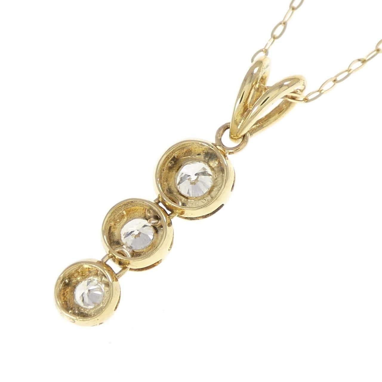 K18YG ダイヤモンド ネックレス 0.32CT