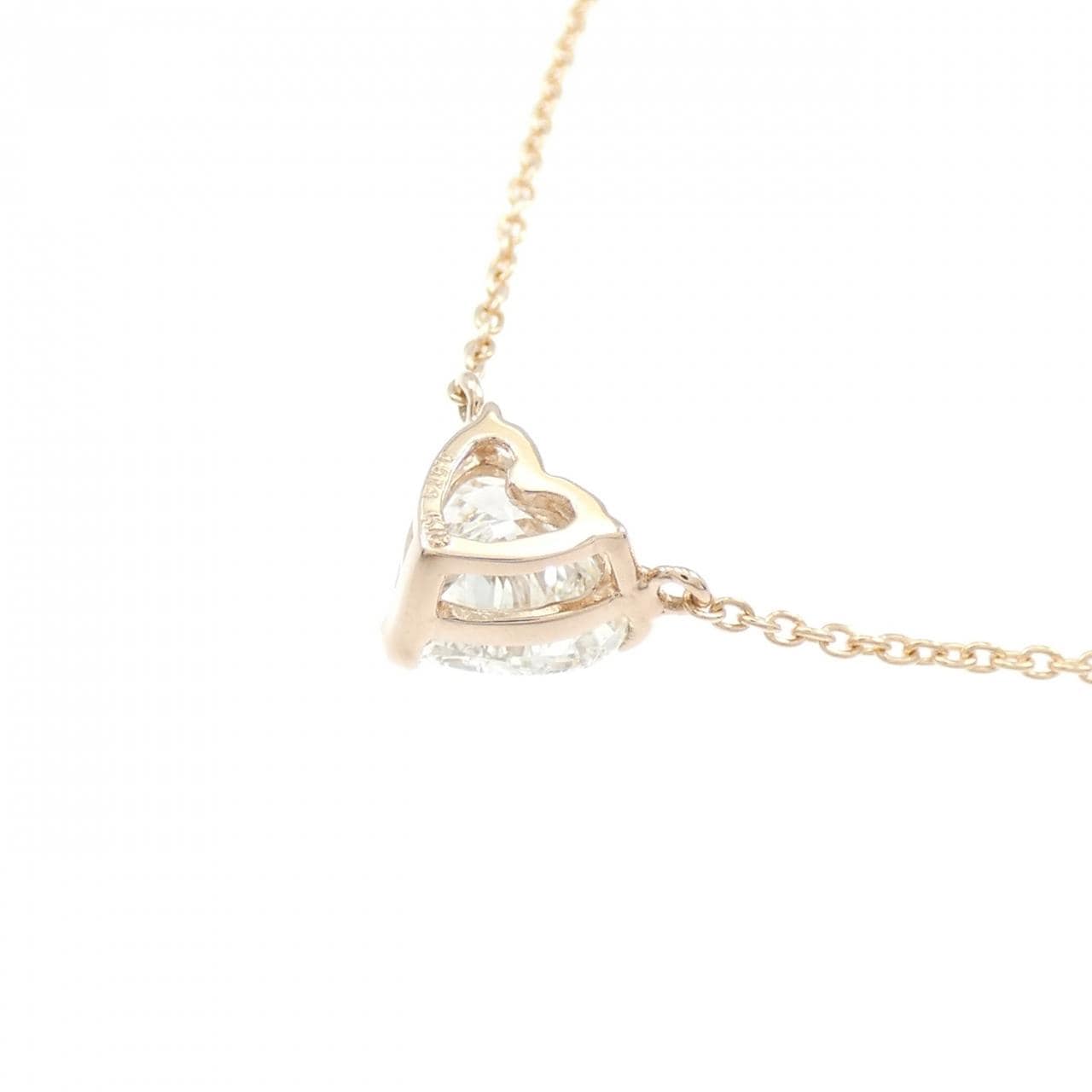 【リメイク】K18PG ダイヤモンド ネックレス 0.579CT J SI2 ハートシェイプ