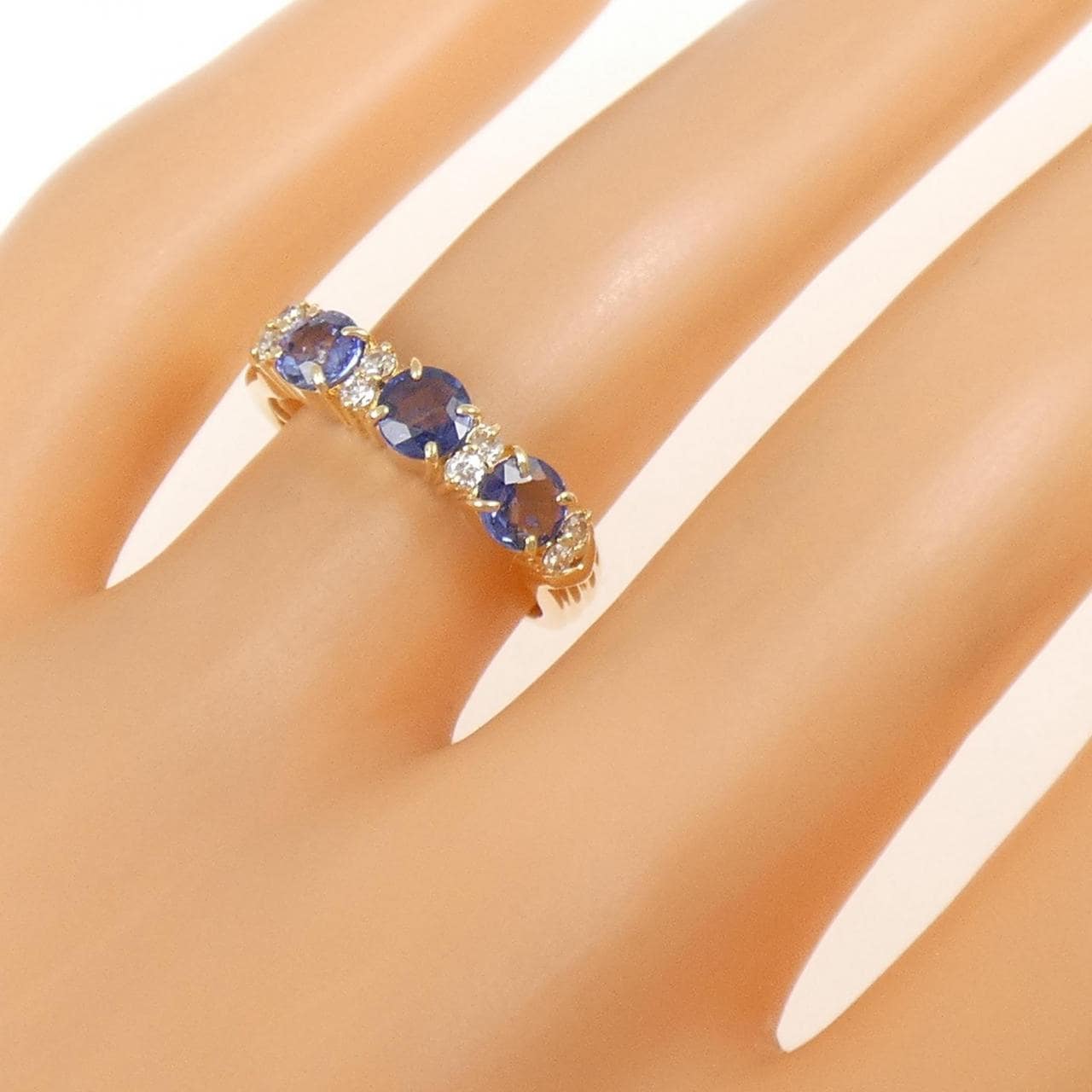K18YG サファイヤ リング 1.03CT
