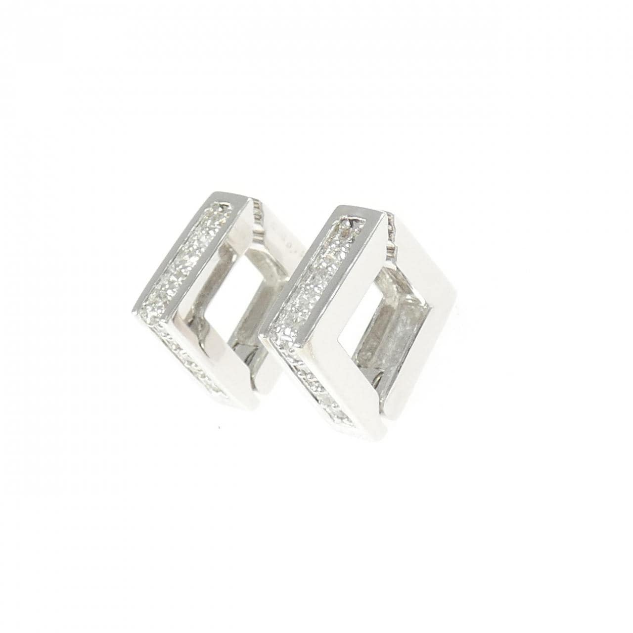 K18WG ダイヤモンド イヤリング 0.28CT