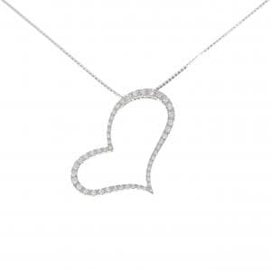 K18WG heart Diamond necklace 0.45CT