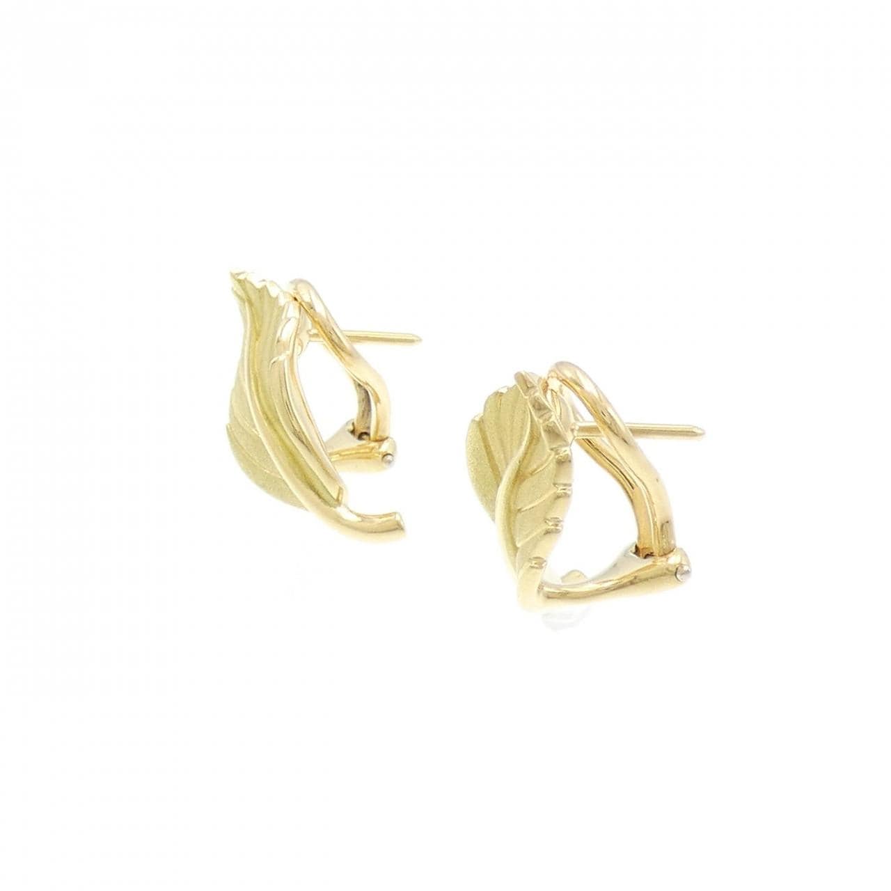 TIFFANY 750YG Leaf Earrings