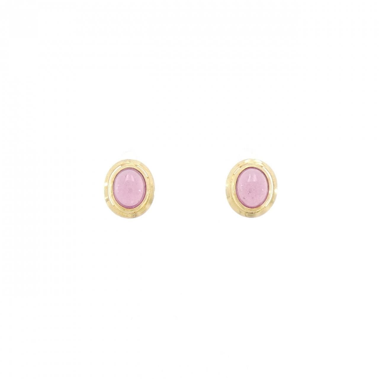 [BRAND NEW] K18YG Garnet earrings