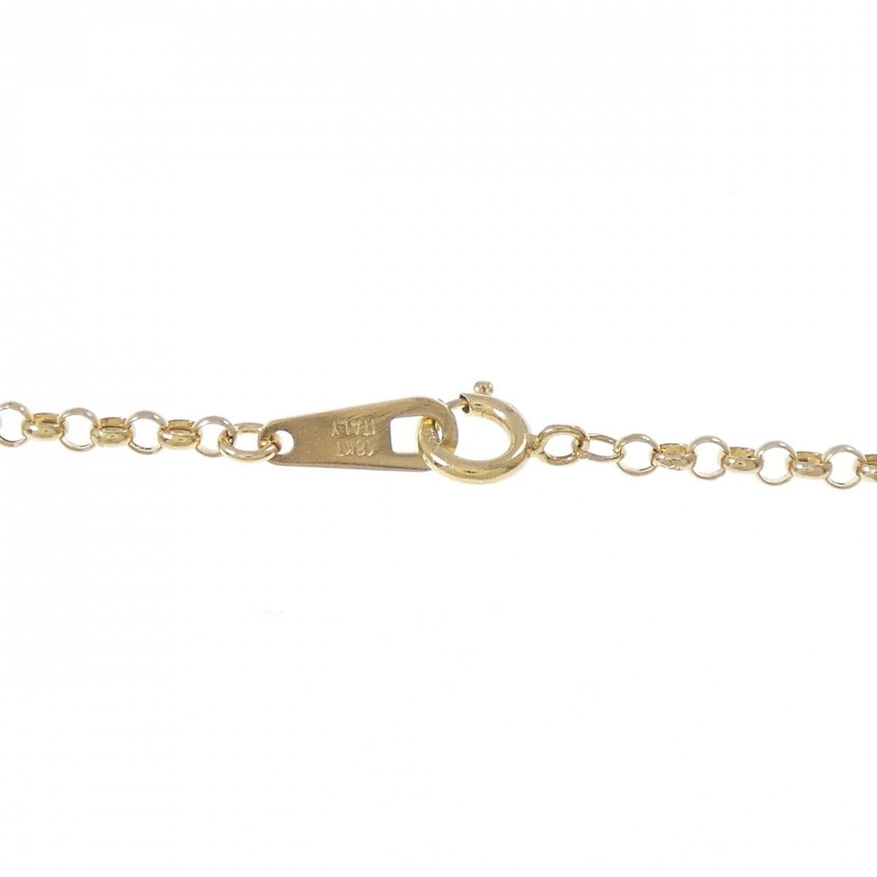 K18YG/750YG ハート ダイヤモンド ネックレス