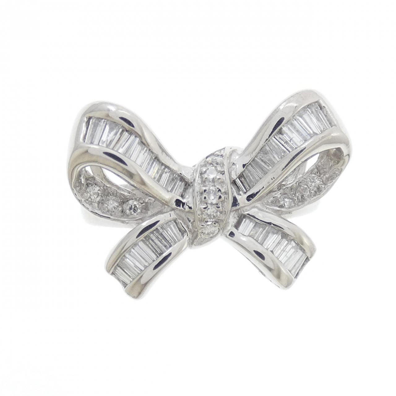 PT900 リボン ダイヤモンド リング 0.50CT