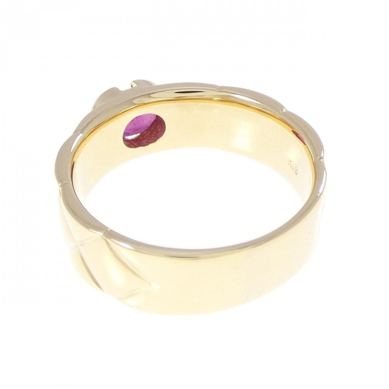 K18YG ルビー リング 0.48CT