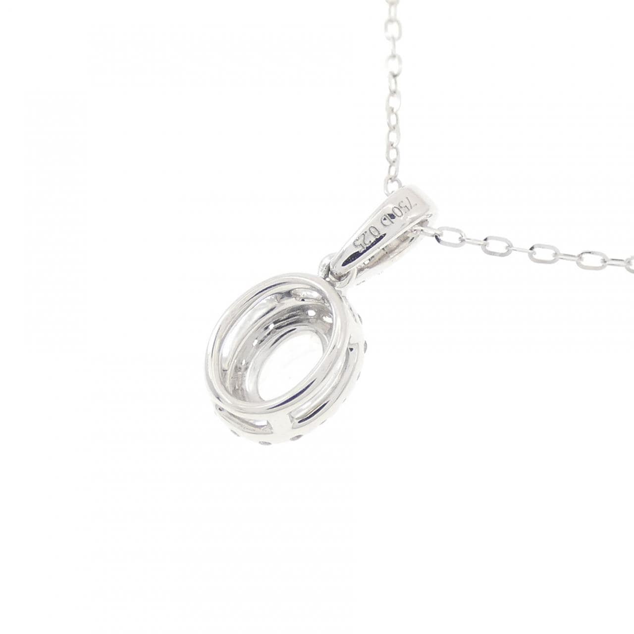 750WG/K18WG ダイヤモンド ネックレス 0.25CT