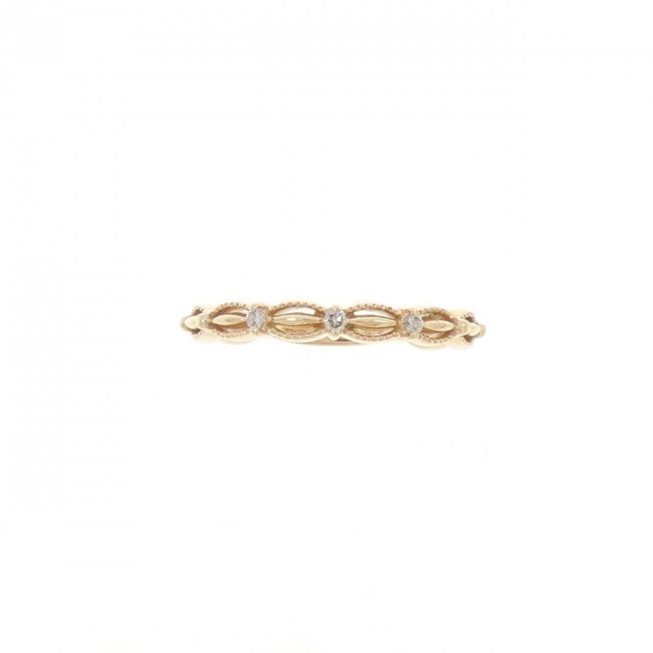 アガット ダイヤモンド ピンキー リング 0.02CT