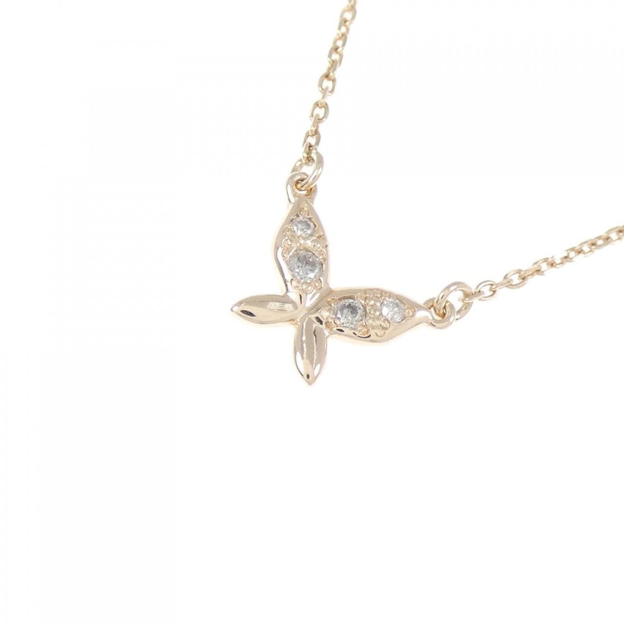 Agete蝴蝶鑽石項鍊 0.05CT