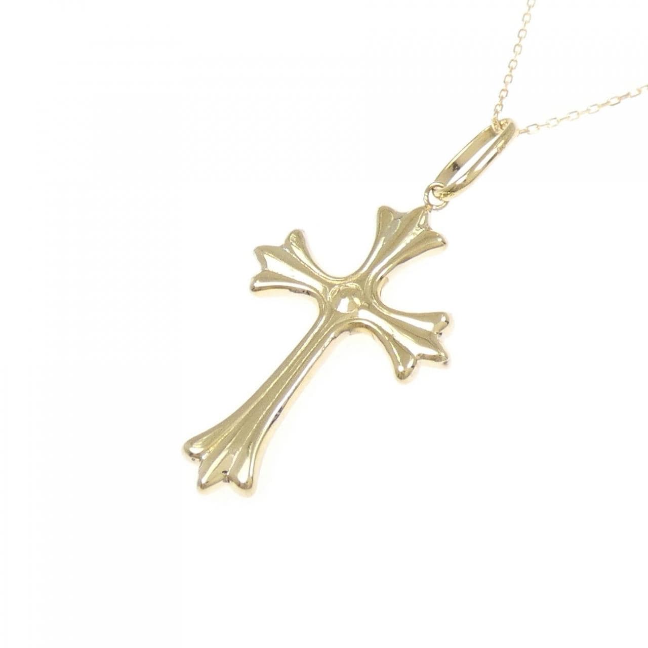 [BRAND NEW] K18YG cross necklace