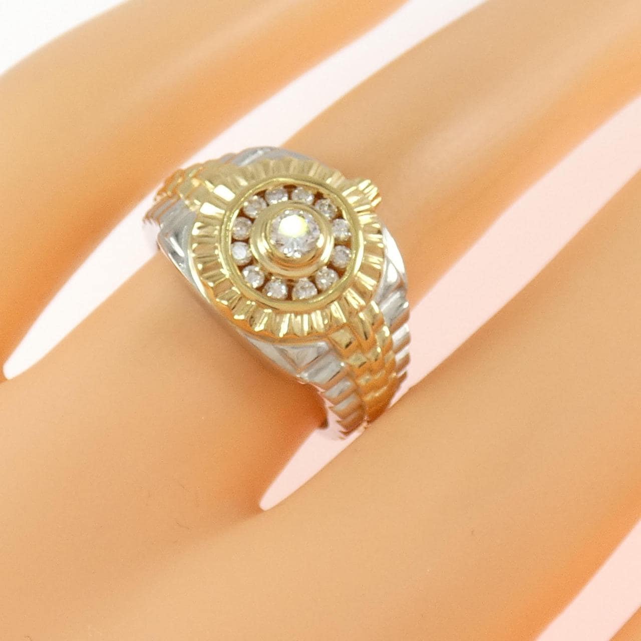 PT900/K18YG ダイヤモンド リング 0.27CT