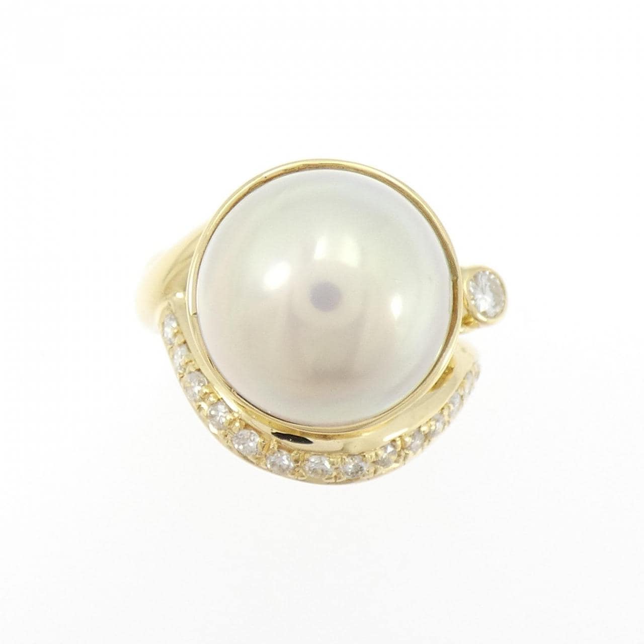 K18YG Mabe Pearl Ring