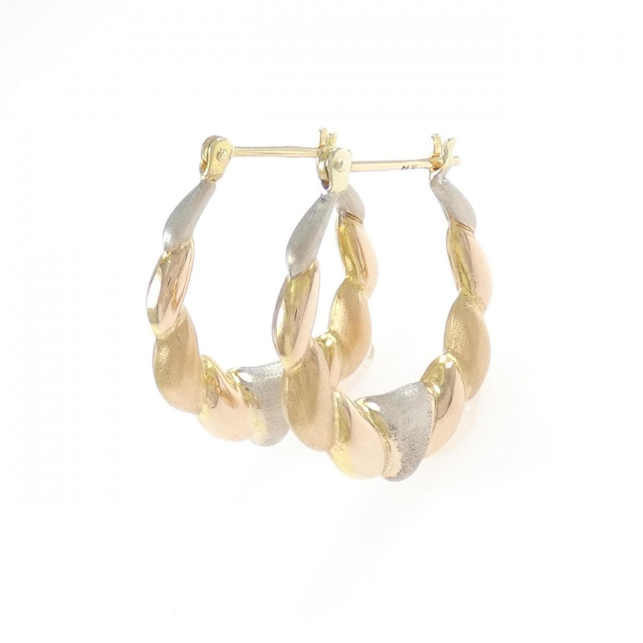 K14スリーカラー ピアス