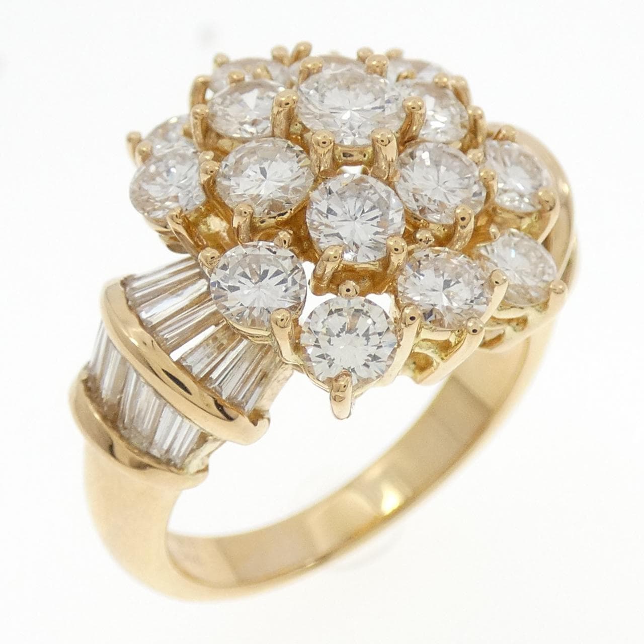 K18YG ダイヤモンド リング 2.44CT