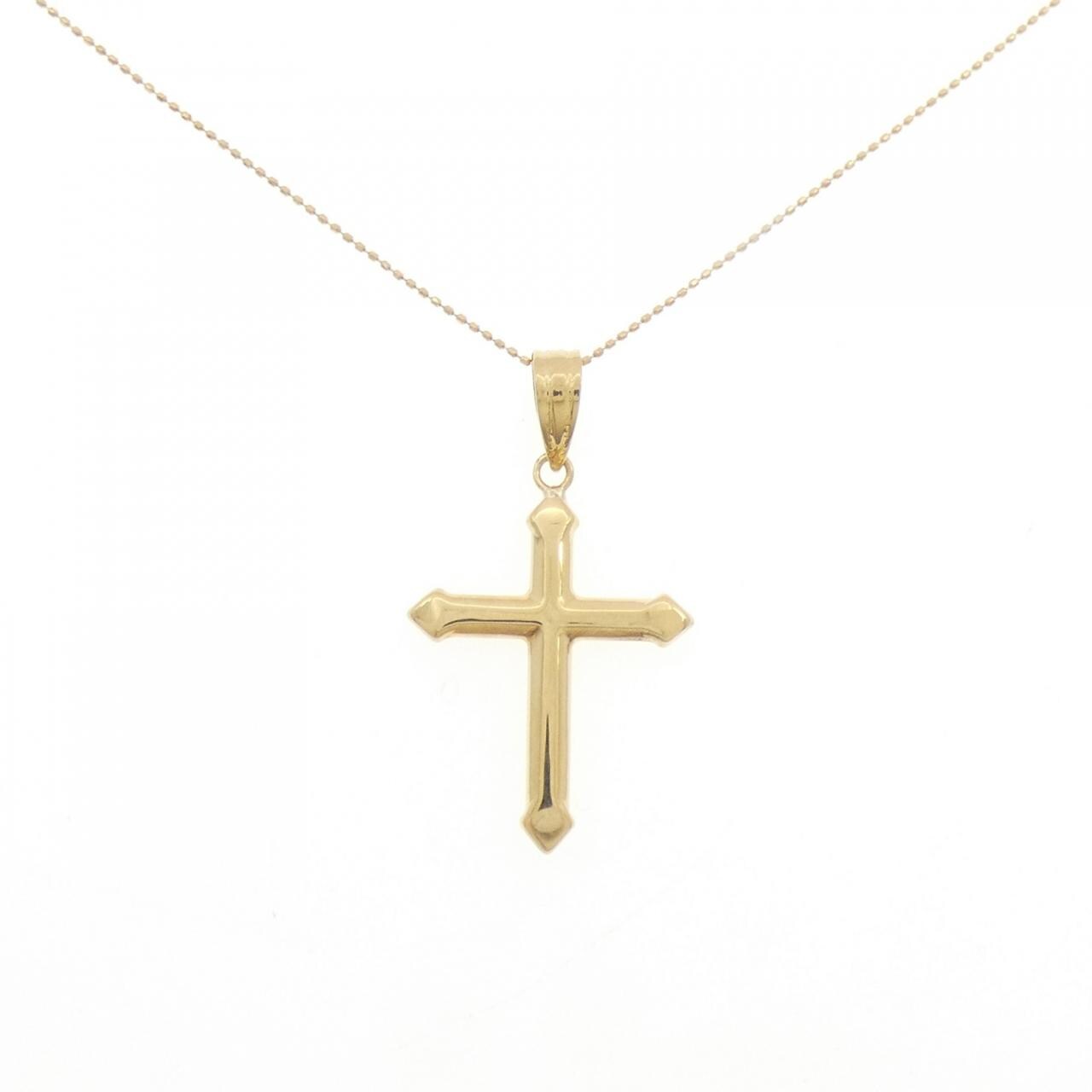 K18YG クロス ネックレス