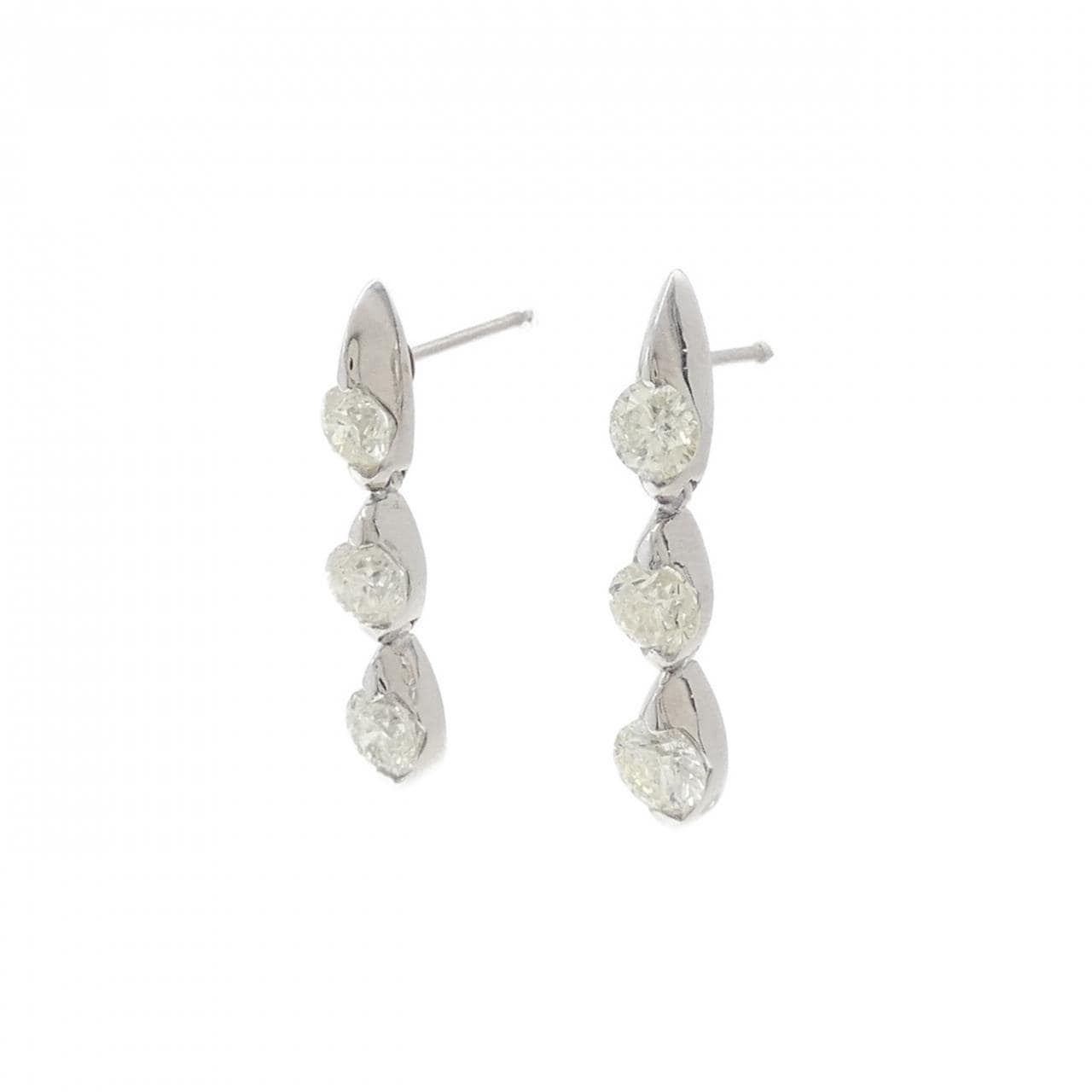 PT900 ダイヤモンド ピアス 2.194CT