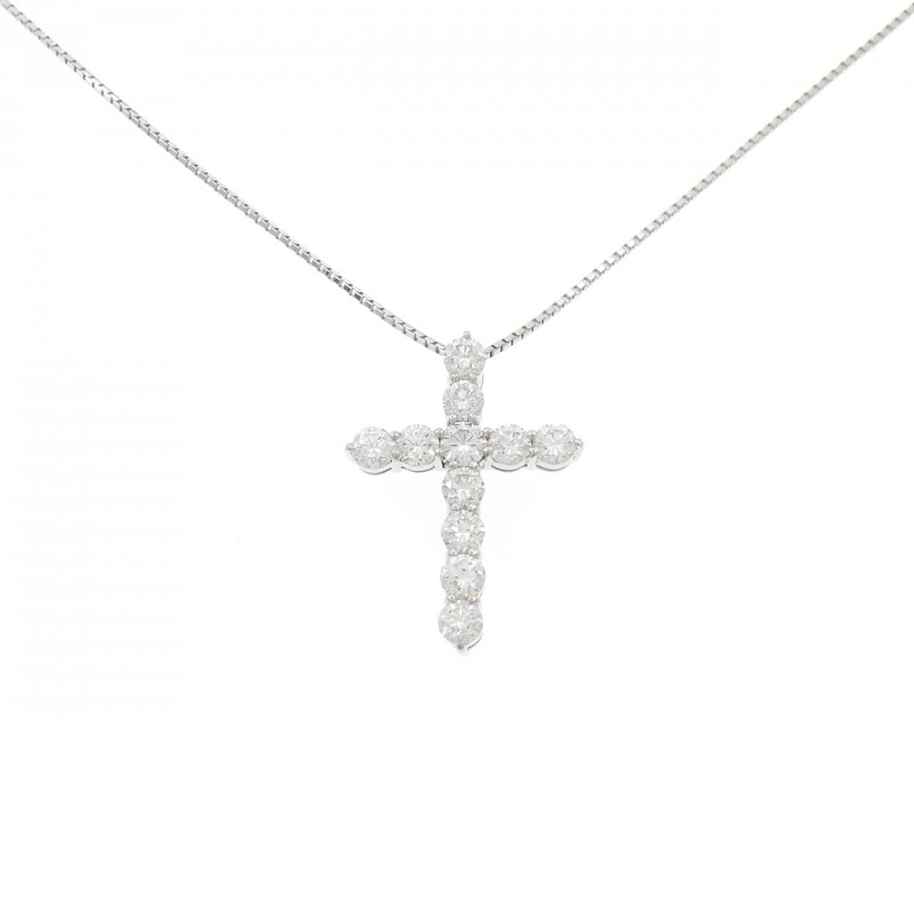 PT900/PT850 クロス ダイヤモンド ネックレス 2.06CT