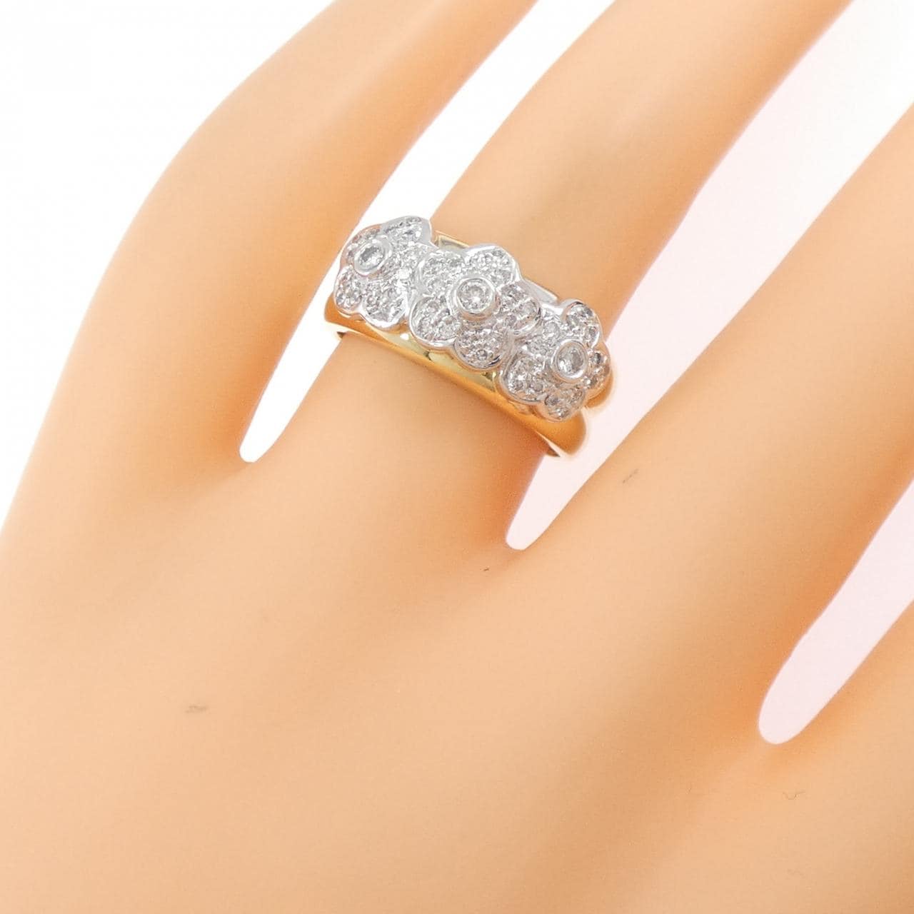 ポンテヴェキオ フラワー ダイヤモンド リング 0.26CT