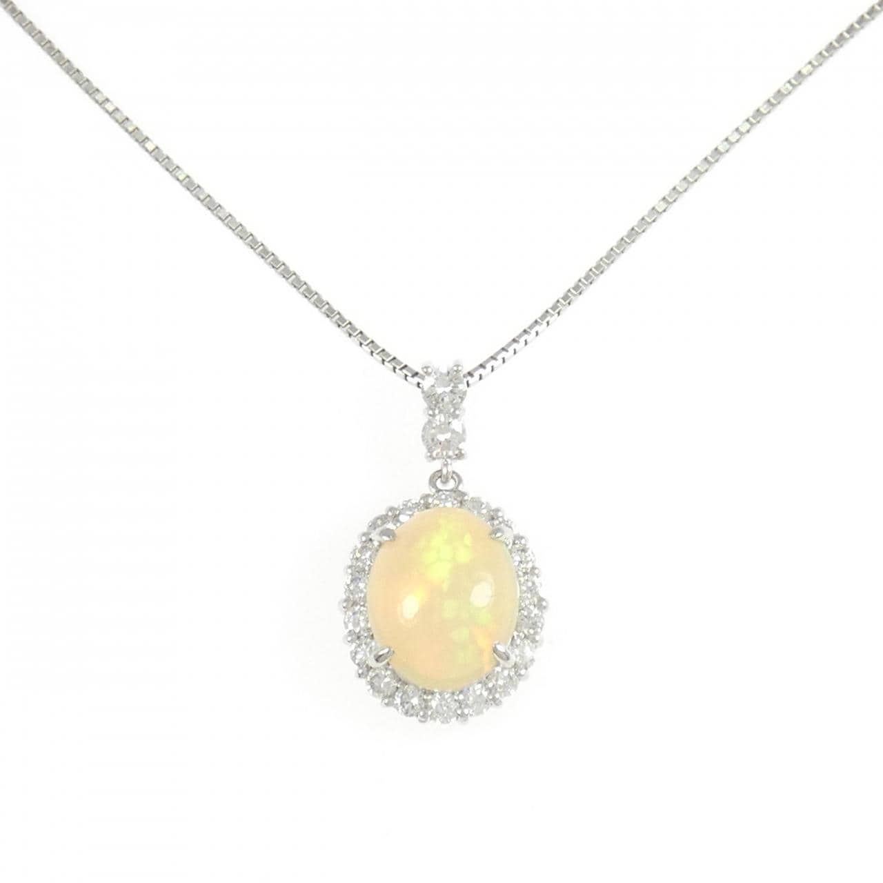 PT900/PT850 オパール ネックレス 2.93CT