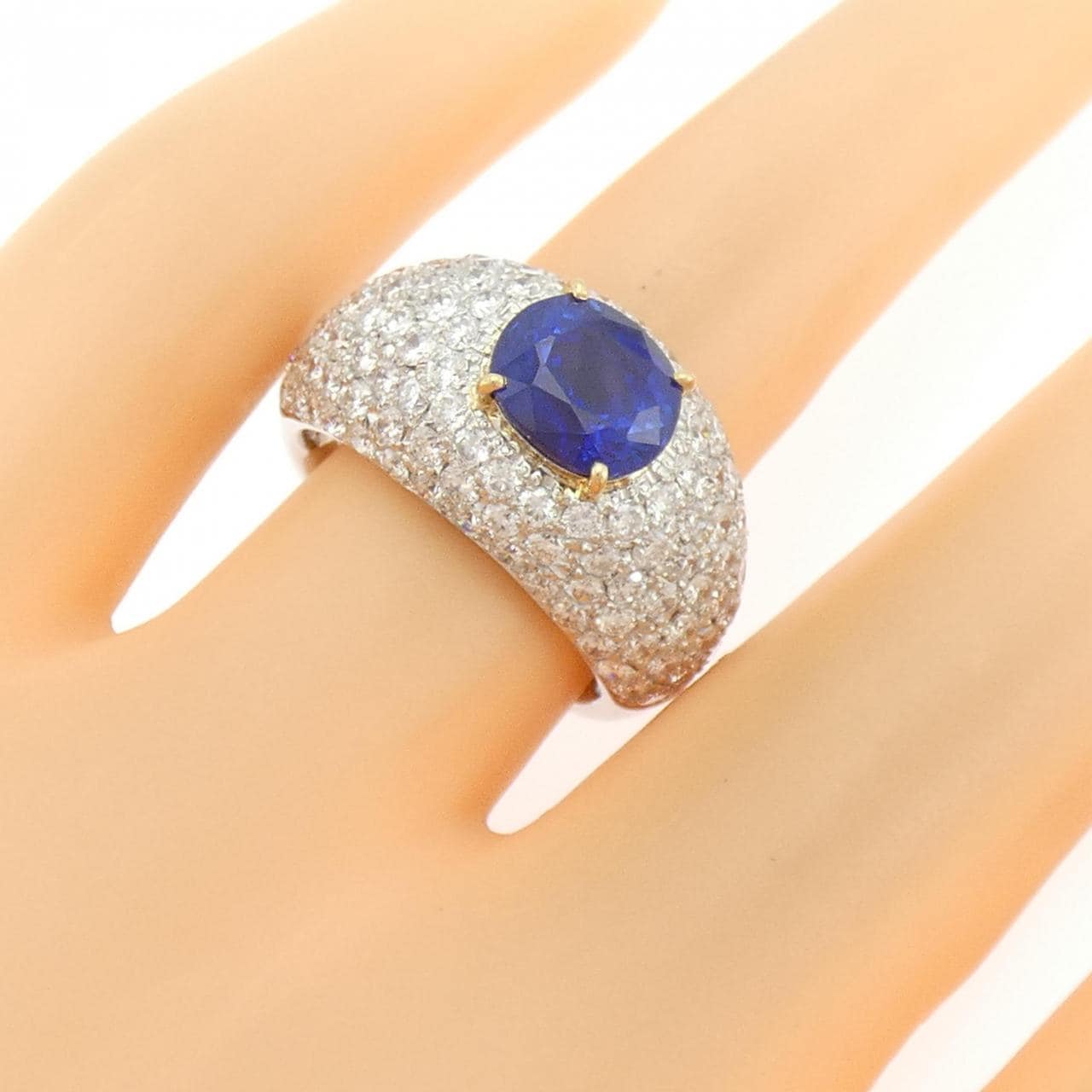 PT900/K18YG サファイヤ リング 2.44CT