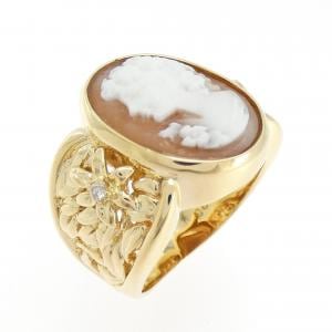 K18YG シェルカメオ リング