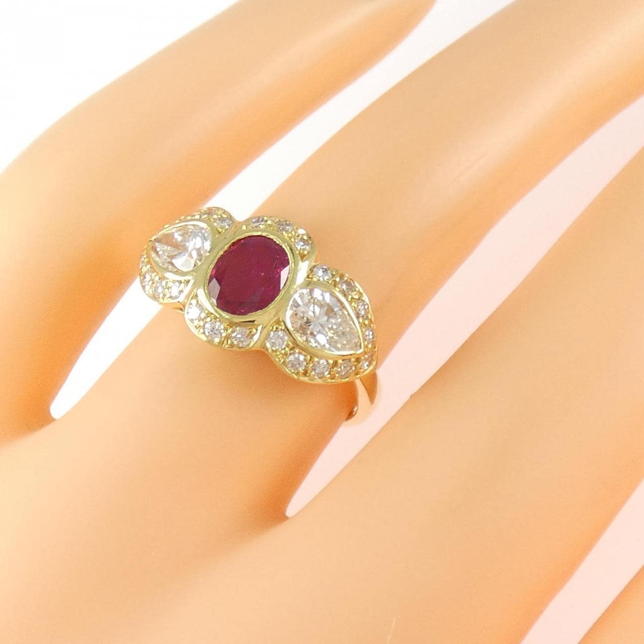 750YG ルビー リング 0.65CT