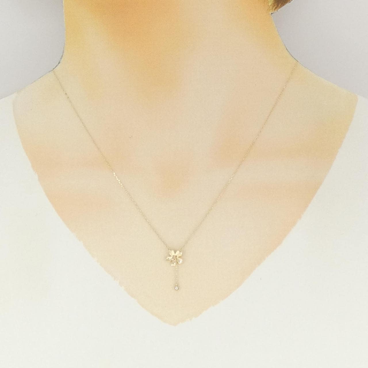 スタージュエリー ダイヤモンド ネックレス 0.01CT
