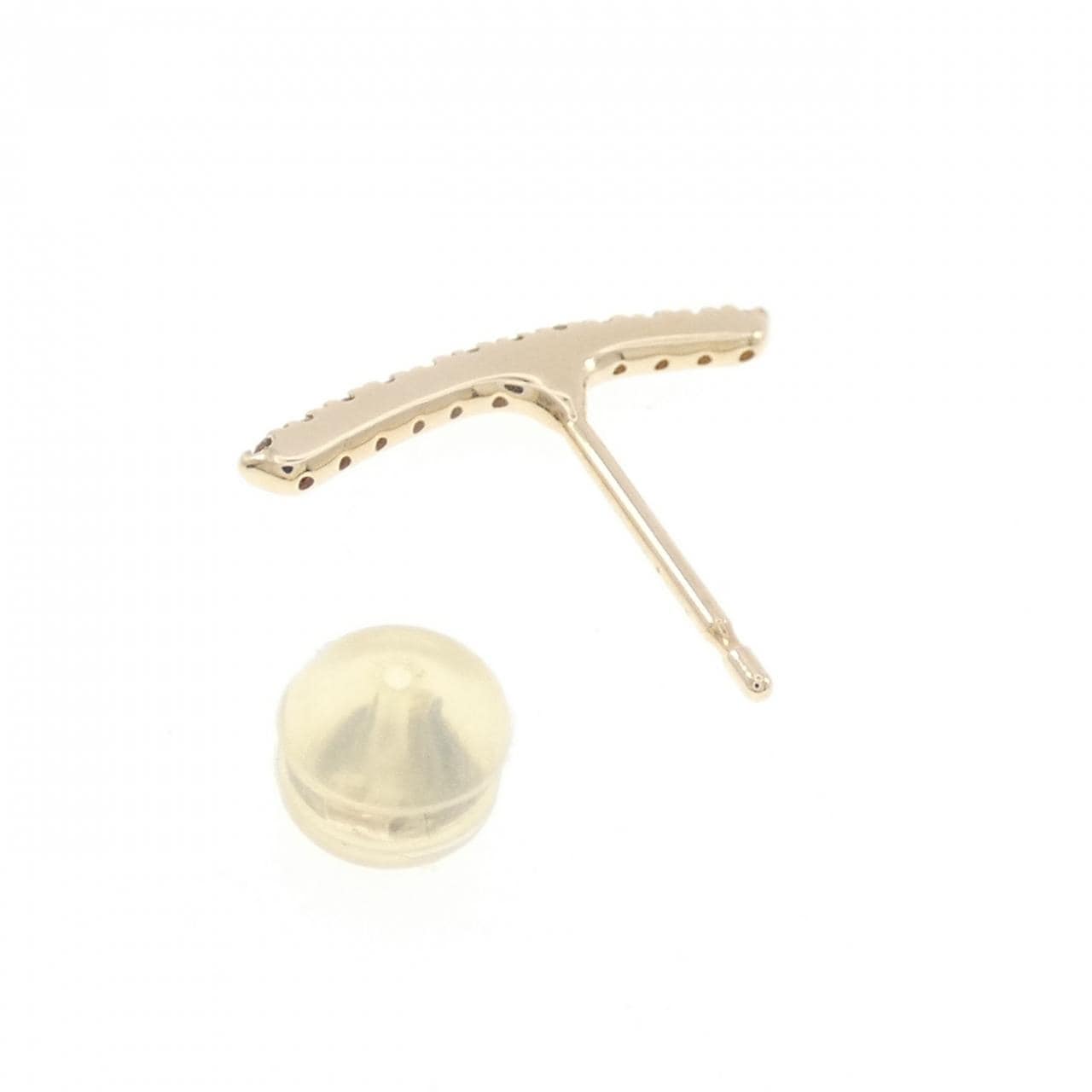 ヒロタカ ゴサマー ショートバー ピアス 0.06CT 片耳