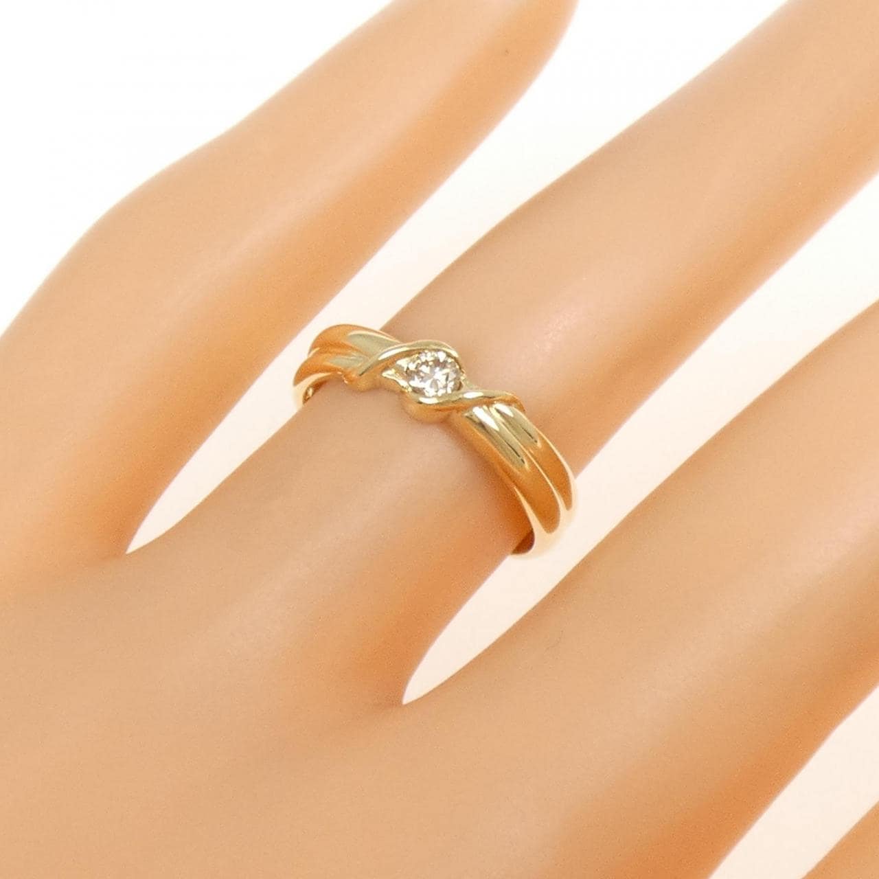 K18YG ダイヤモンド リング 0.09CT