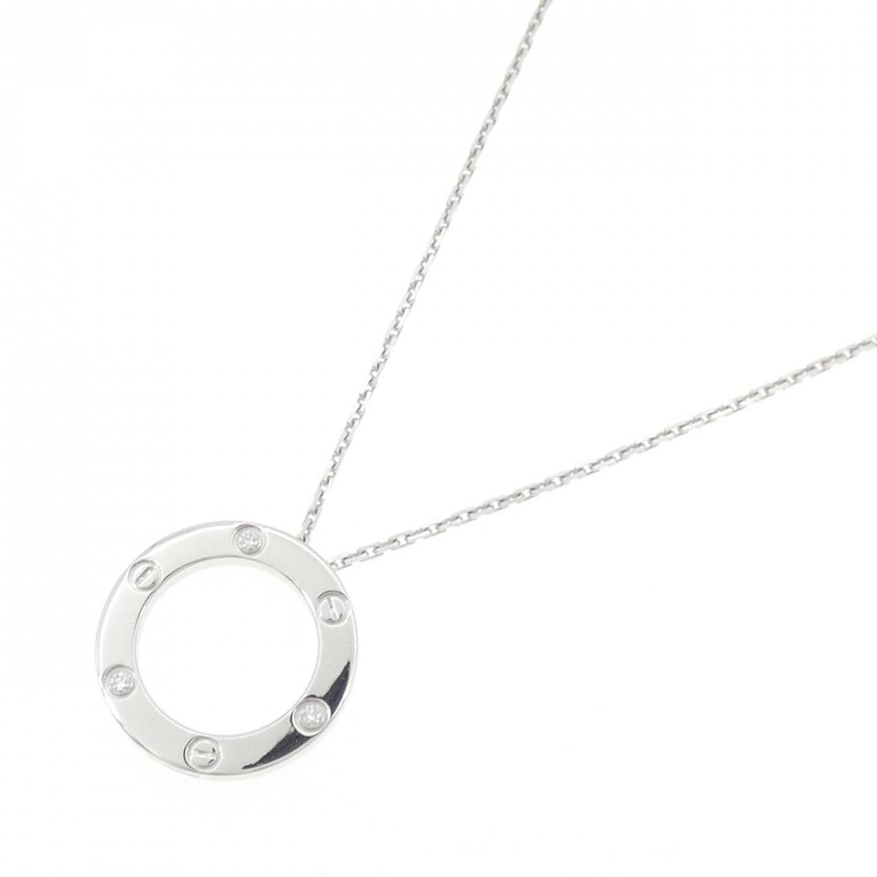 CARTIER LOVE项链half 钻石项链