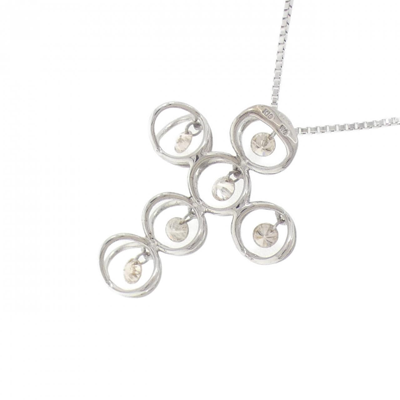 K18WG ダイヤモンド ネックレス 0.3CT