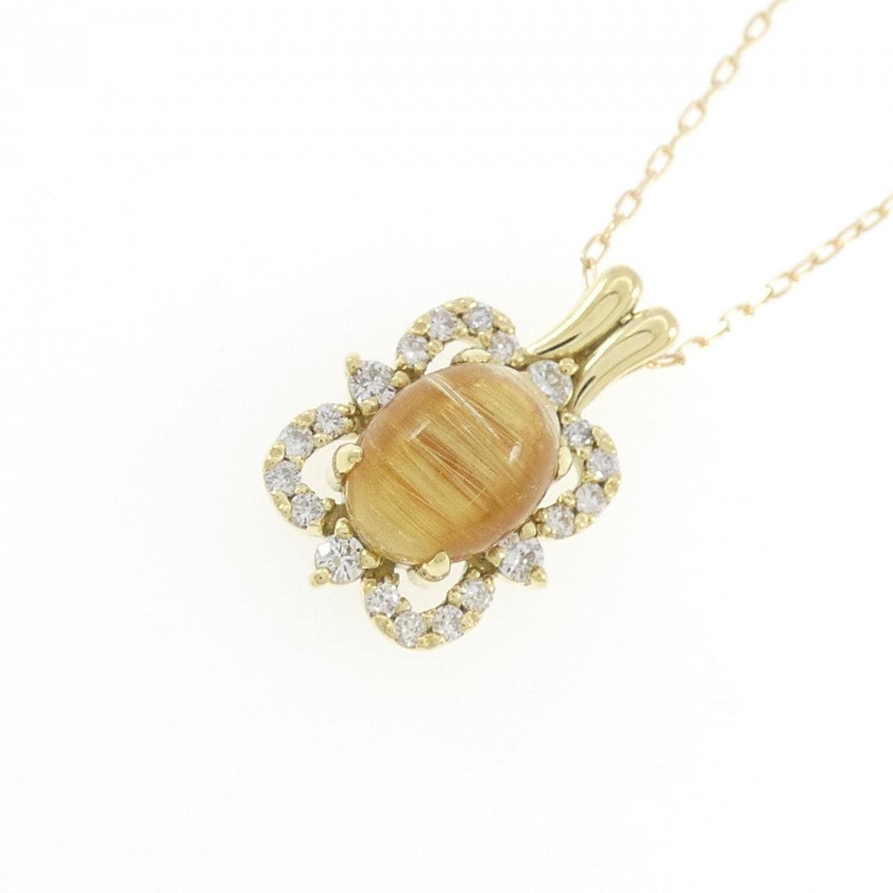 K18YG ルチルクオーツ ネックレス 2.71CT