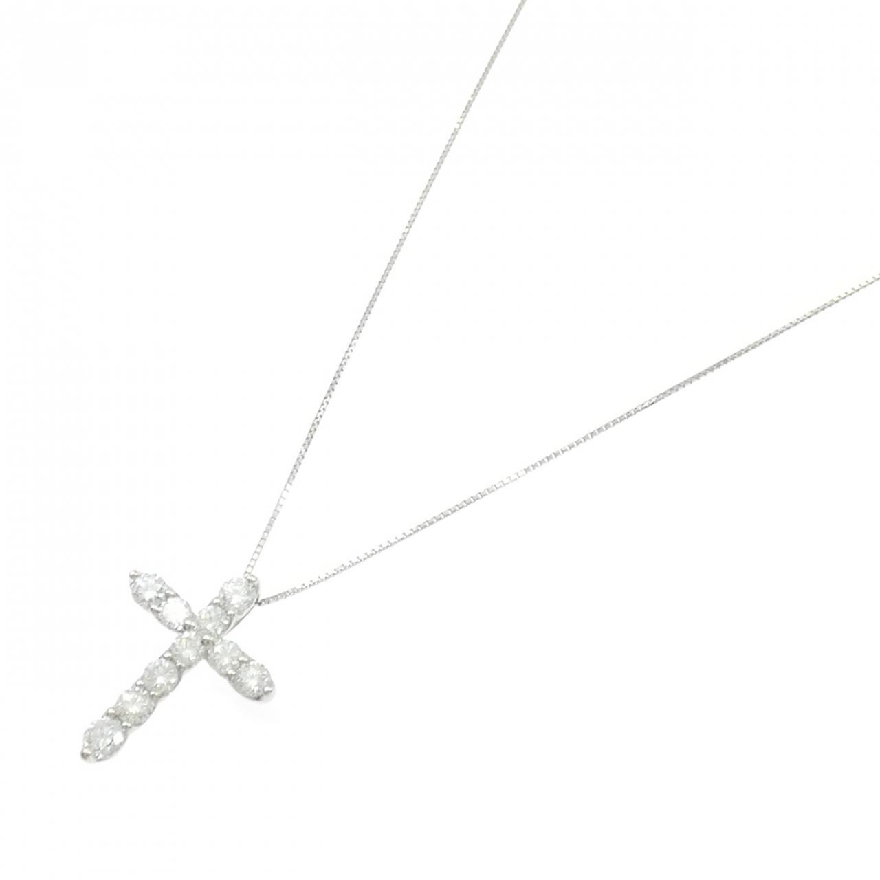 PT900/PT850 クロス ダイヤモンド ネックレス 2.00CT