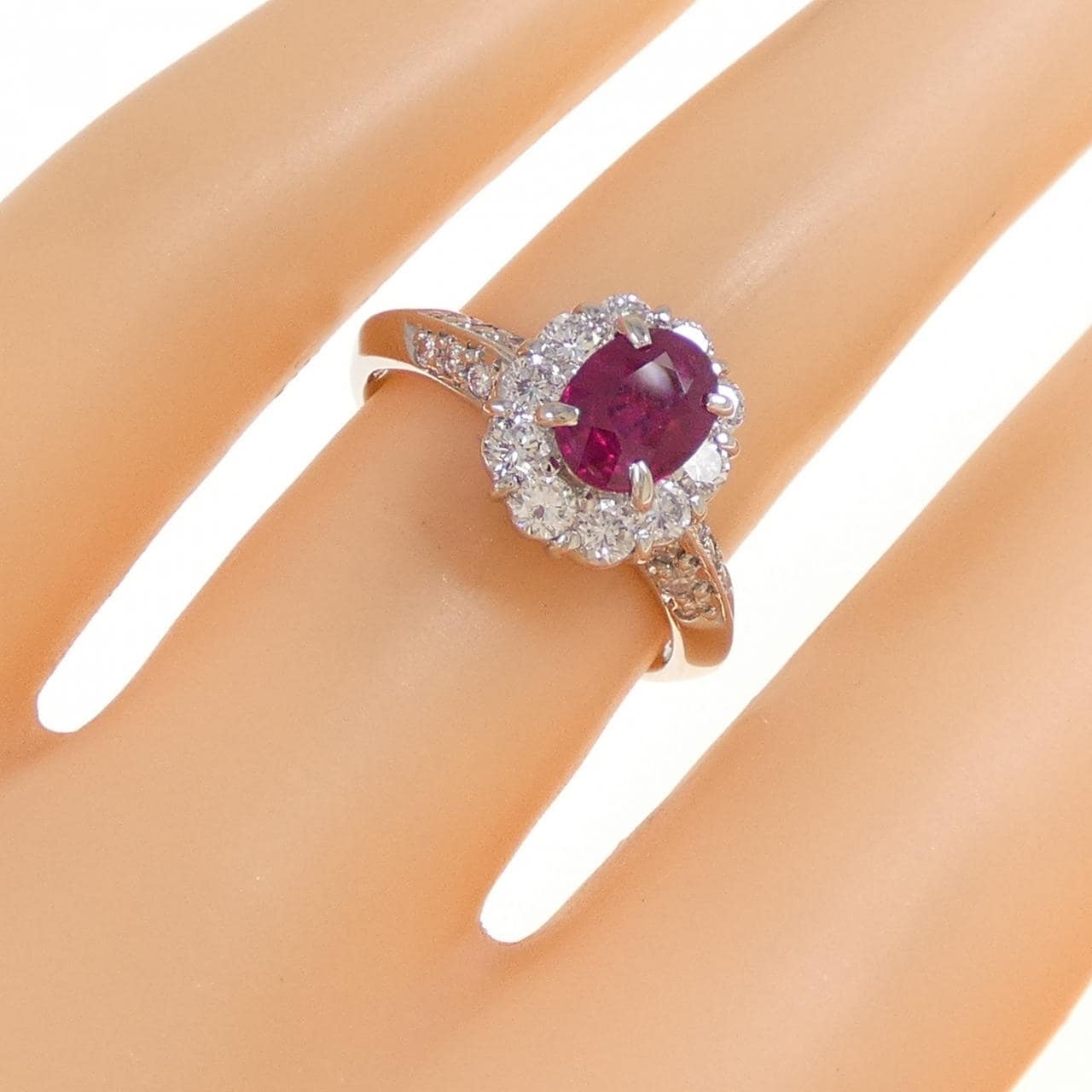 PT900 ルビー リング 0.97CT