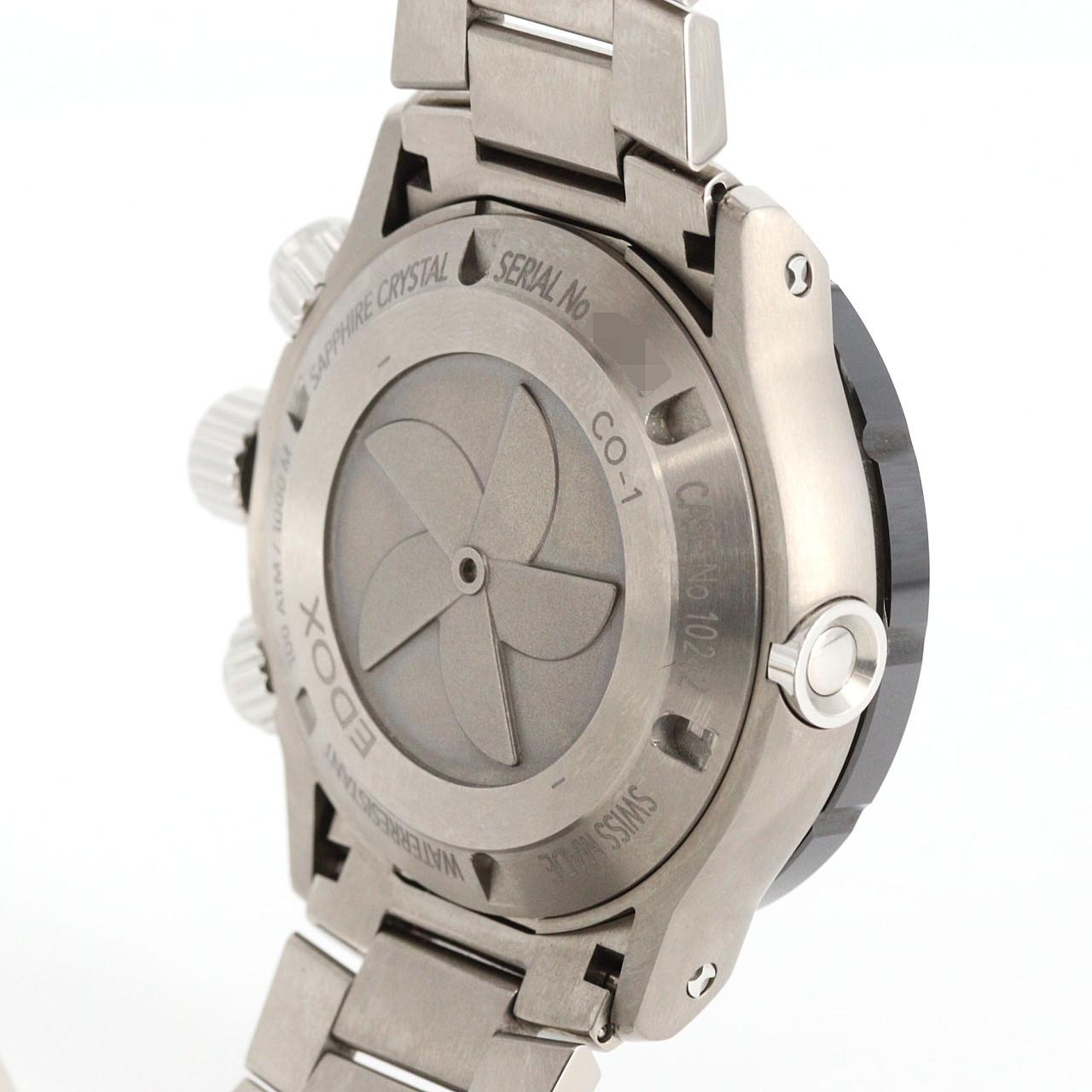 エドックス クロノオフショア1クロノグラフ TI 10242-TINM-NIN TI クォーツ