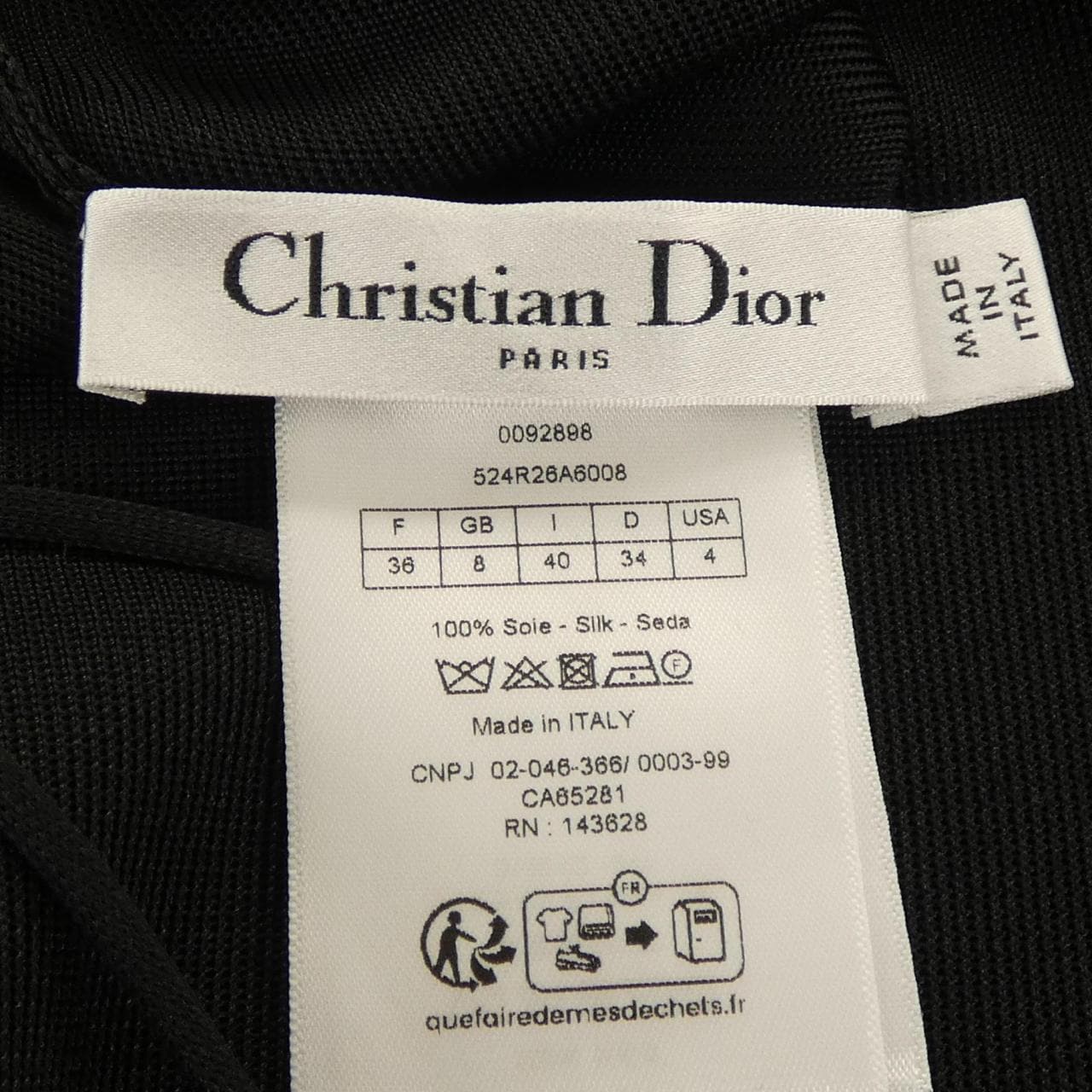 クリスチャンディオール CHRISTIAN DIOR アシンメトリーミディドレス 524R23A6008 ワンピース