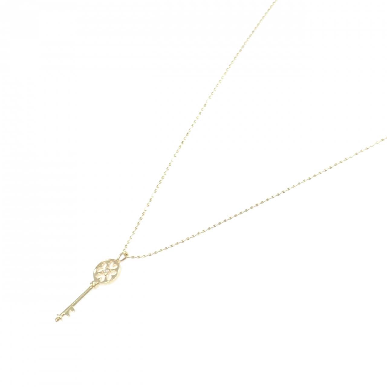 K10YG キー ダイヤモンド ネックレス 0.01CT