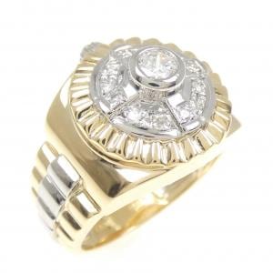 K18YG/PT900 ダイヤモンド リング 0.30CT