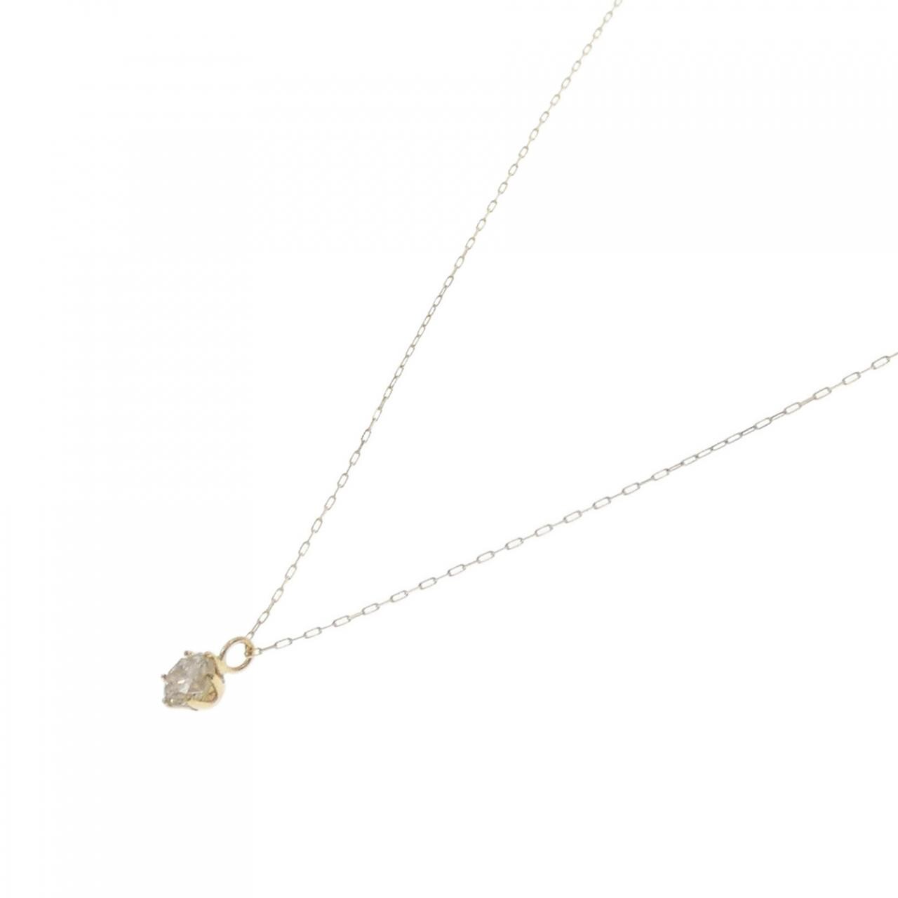 【新品】K18YG ソリティア ダイヤモンド ネックレス 0.27CT
