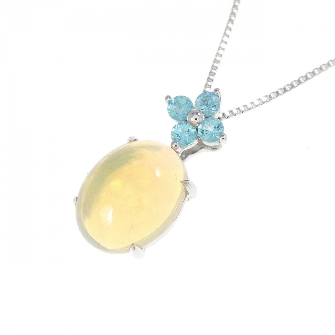 K18WG歐泊項鍊 1.00CT